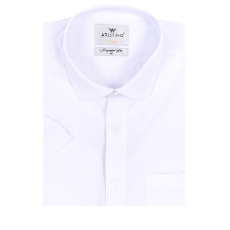 Áo sơ mi ARISTINO ngắn tay trắng tinh - ass180s7- reguler- tag 550k | BigBuy360 - bigbuy360.vn