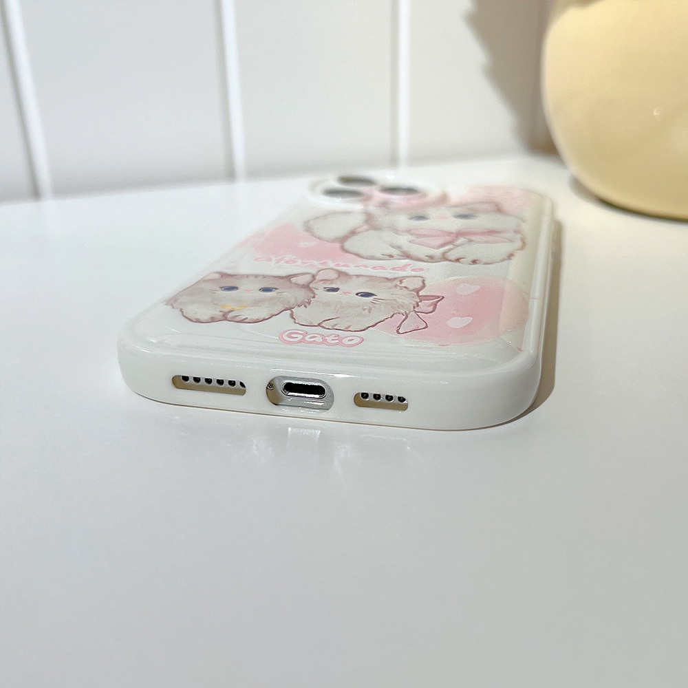 Ốp Điện Thoại tpu silicone Mềm Hình Mèo Hoạt Hình Cho iphone 11 12 13 pro max mini XR XS 7 8 plus
