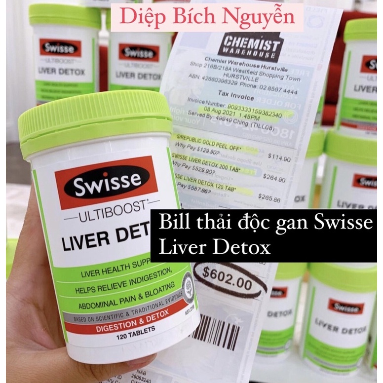 Lọ viên uống thải độc gan Swisse liver detox