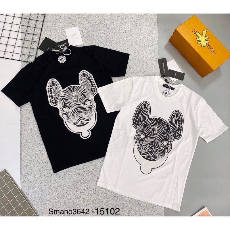 Áo Phông Unisex Mặt Chó Freesize | Áo Thun Form Thụng Tay Lỡ in hình mặt chó