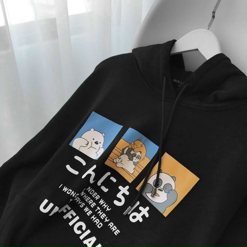 Áo Nỉ Sweater Nữ Họa Tiết Form Rộng Vải Nỉ Bông Dày Dặn phong cách Ulzzang