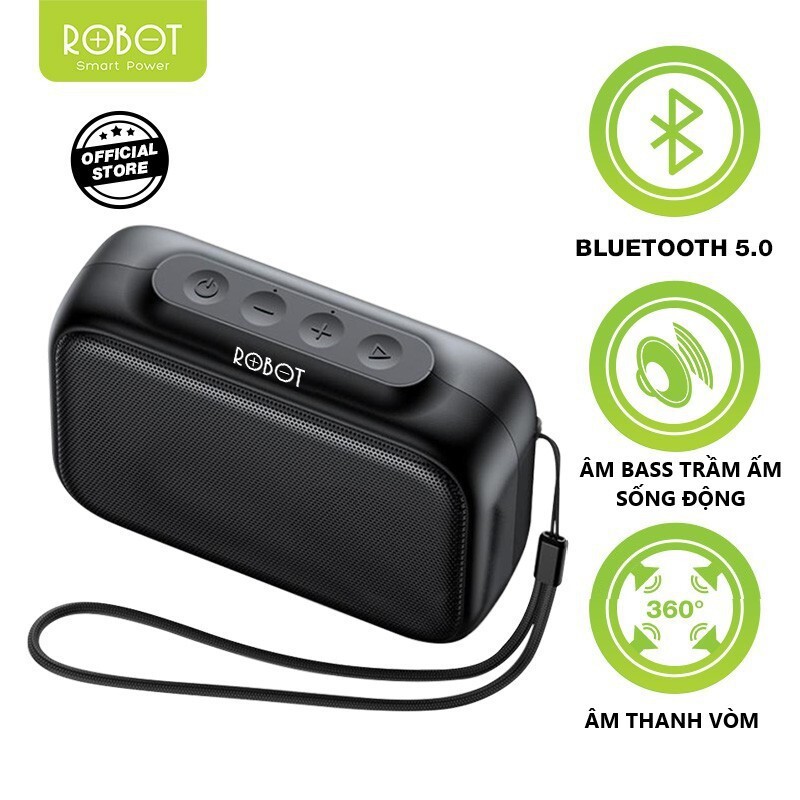 - Loa Bluetooth Mini 5.0 ROBOT RB100 - hỗ trợ thẻ Micro SD & USB