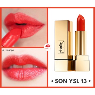Son YSL 13 Le Orange Màu Đỏ Cam