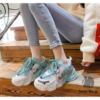 [Tặng tất-freeship] Giày thể thao nữ độn đế sneaker mặt lưới khô thoáng,khử mùi mix màu xu hướng trẻ trung mới nhất 2020