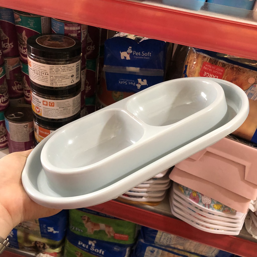 Bát nhưạ đôi chống kiến cho chó mèo