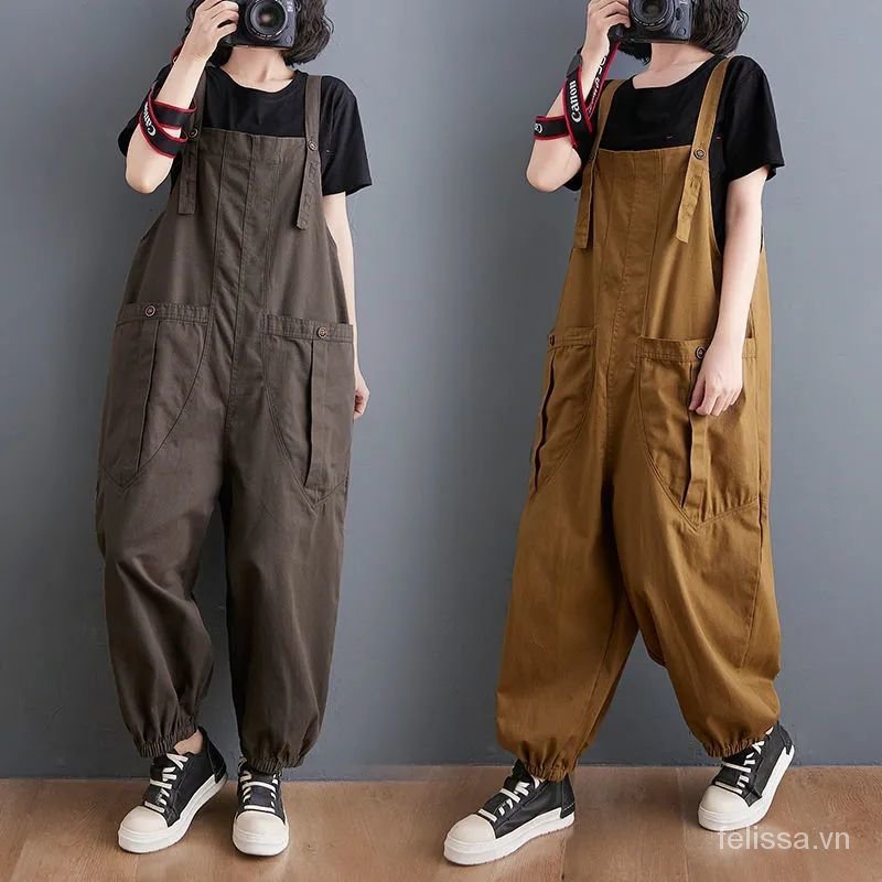 Quần Yếm Dáng Rộng Màu Sắc Thời Trang Mùa Hè Cho Nữ