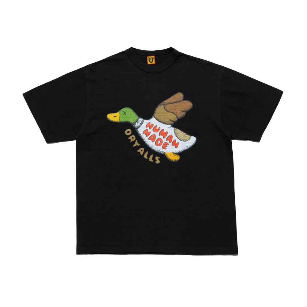 HUMAN MADE x KAWS Joint Flying Duck Wild Duck Love Print LOGO Round Neck Couple Short Sleeve T-Shirt