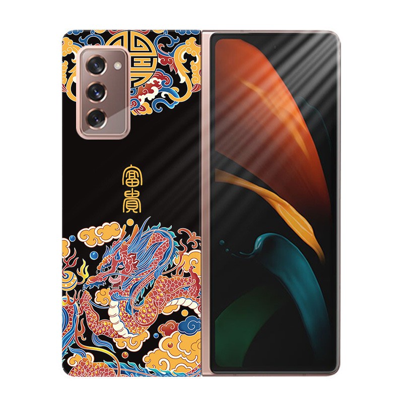 Z Ốp Điện Thoại Cứng In Hình Cá Rồng Cho Samsung Galaxy Z Fold 2 Z Fold 3 Gấp 2