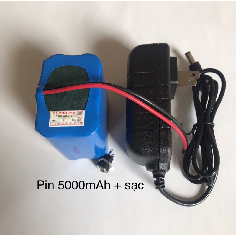 Pin 3S -12V Li-ion 18650 dung lượng (6000mAh), Pin mới 100%