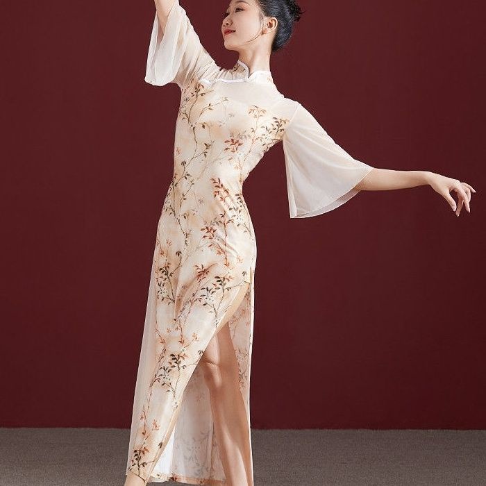 Trang Phục Sườn Xám Biểu Diễn Nhảy Truyền Thống Trung Hoa Dành Cho Nữ