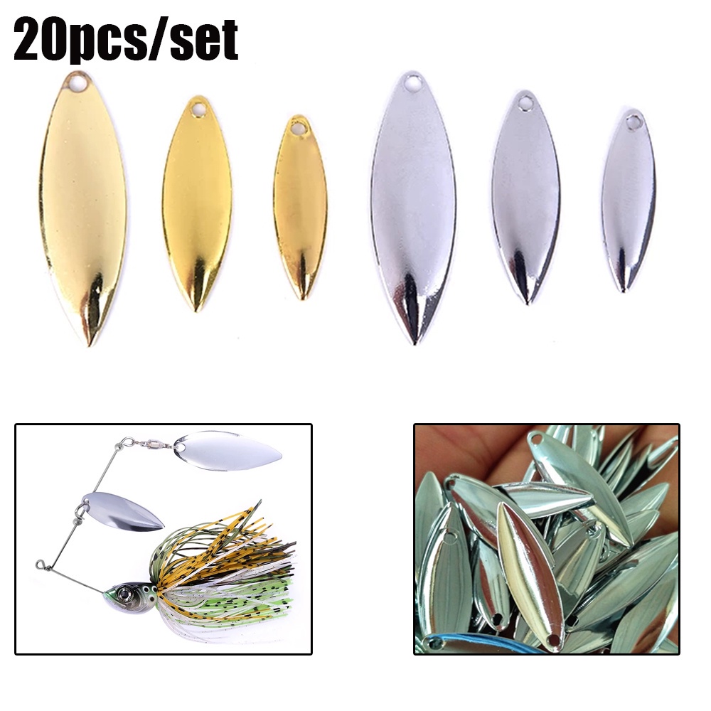 Set 20 Mồi Câu Cá Giả Kim Loại Rung Động Nhiều Màu Sắc