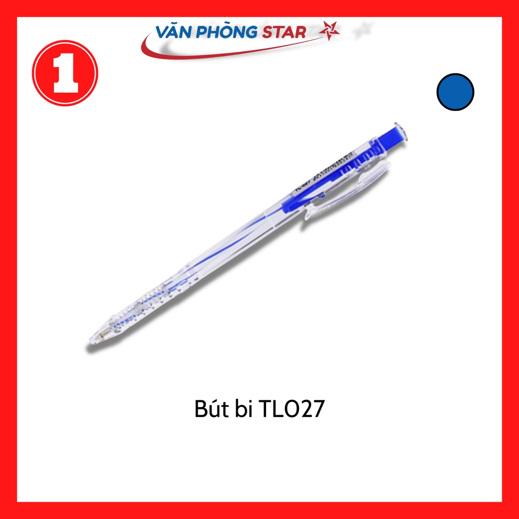 1 hộp bút bi TL027-Xanh (20c/h,60h/th,1.200c/th)