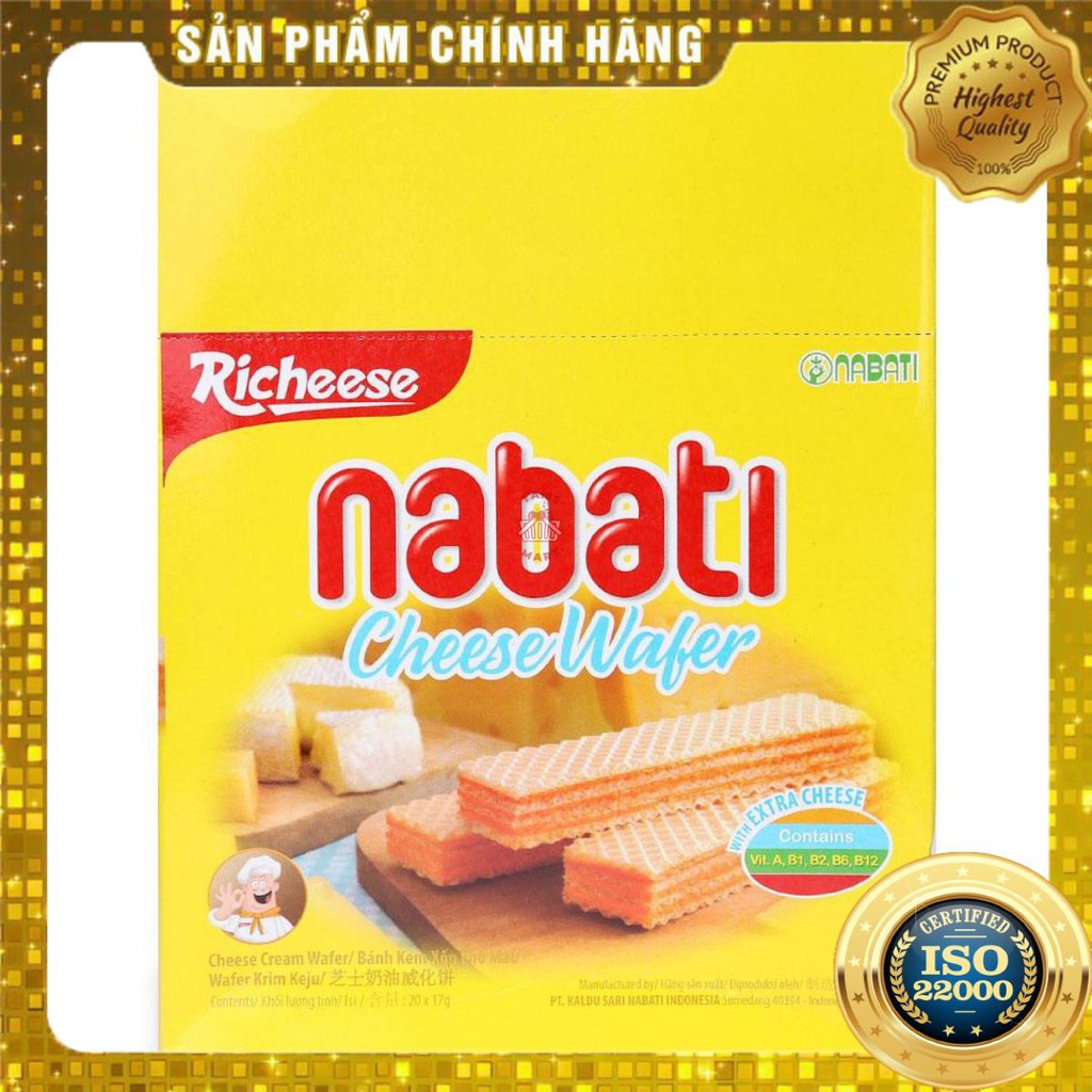 [ Yams Mart ] Bánh Xốp Phô Mai Nabati Hộp 340G