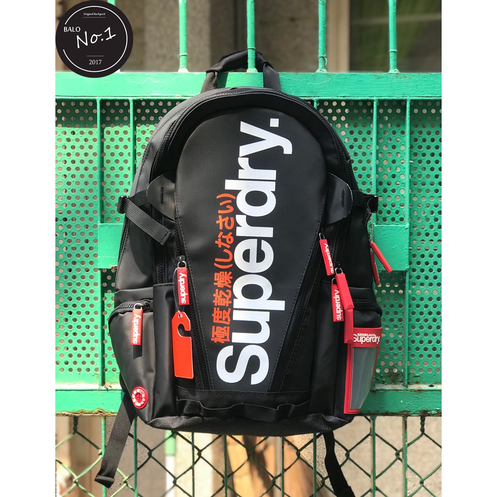 [Tặng kèm vớ] Balo Chống Thấm Nước Sup.er.dry Tarpaulin Classic - Black White Red