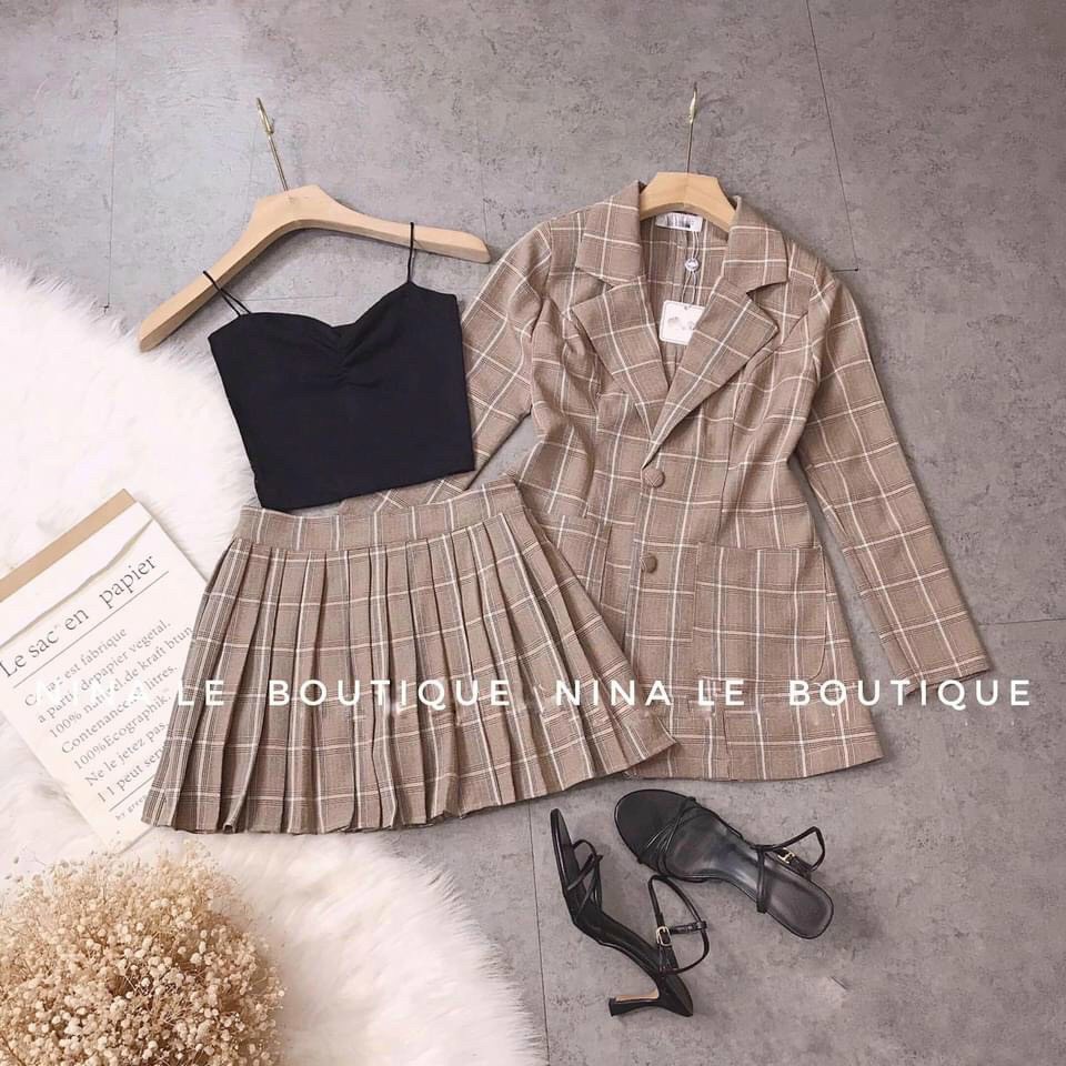 SET BỘ VEST NỮ KÈM CHÂN VÁY CỰC XINH SANG TRỌNG CHO CÁC NÀNG TT
