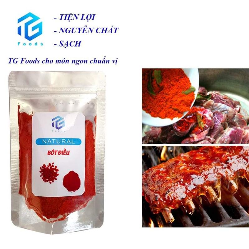 100g Bột điều đỏ làm bò khô, ướp thịt cho món thơm màu đẹp
