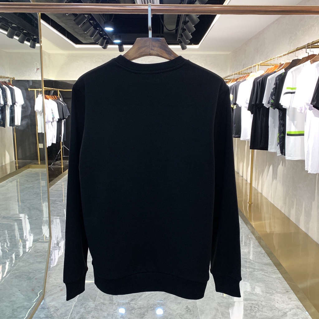 Balma1n 2021 Áo sweater cotton tay dài cổ tròn in chữ phong cách mới cho nam