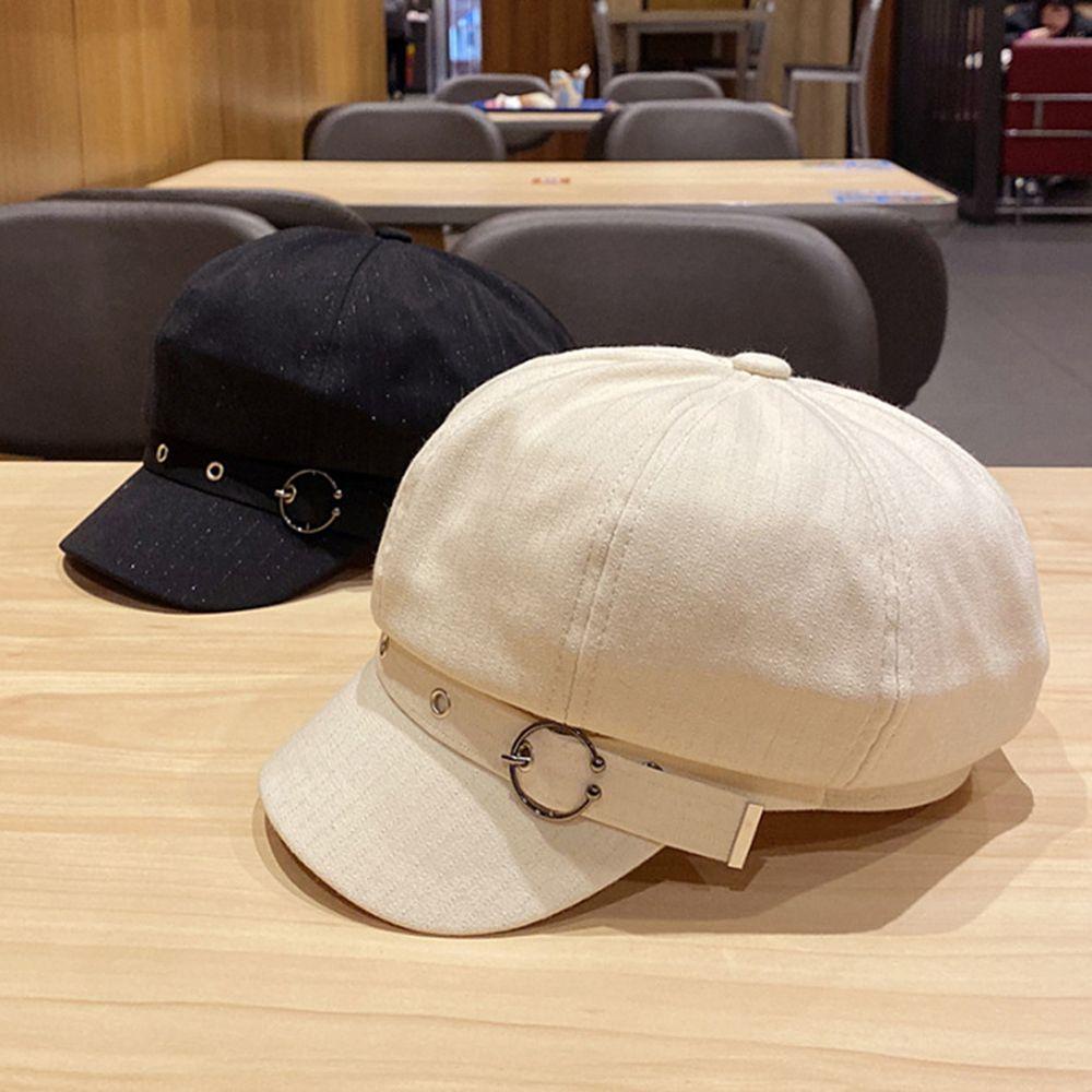 Mũ Beret Cotton Màu Trơn Thời Trang Hàn Quốc Cổ Điển