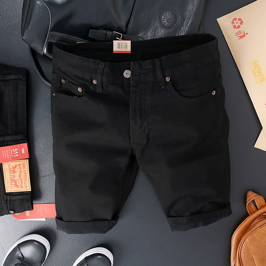 Quần short jeans nam cao cấp LV