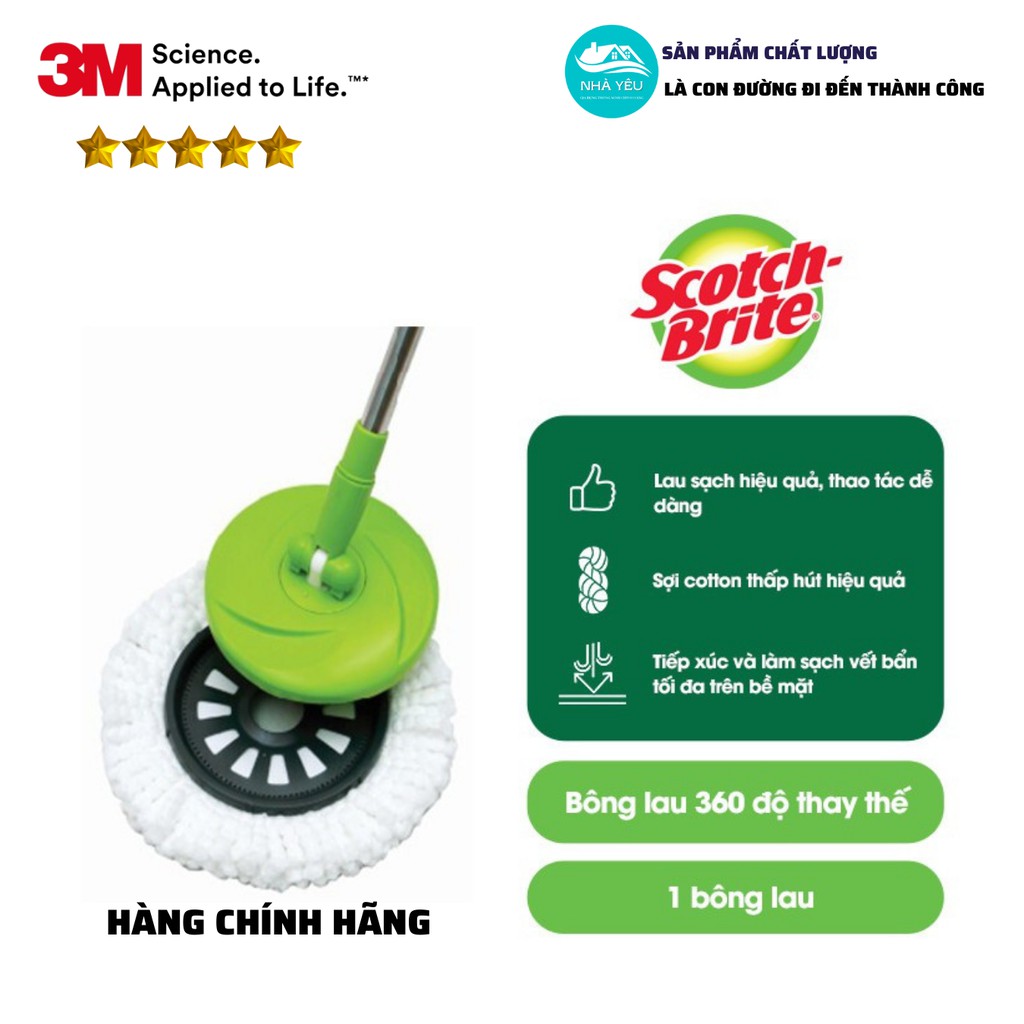 Bông Lau Thay Thế Cây Lau Nhà Thông Minh 3M Scotch Brite