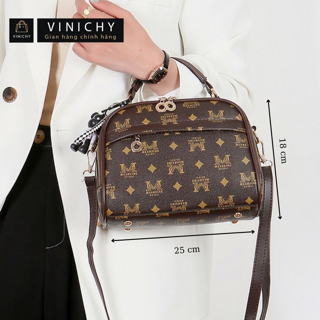 Túi xách nữ đeo chéo, đeo vai, túi đi chơi, đi học VINICHY, da đẹp, thời trang cao cấp size 20cm HA189