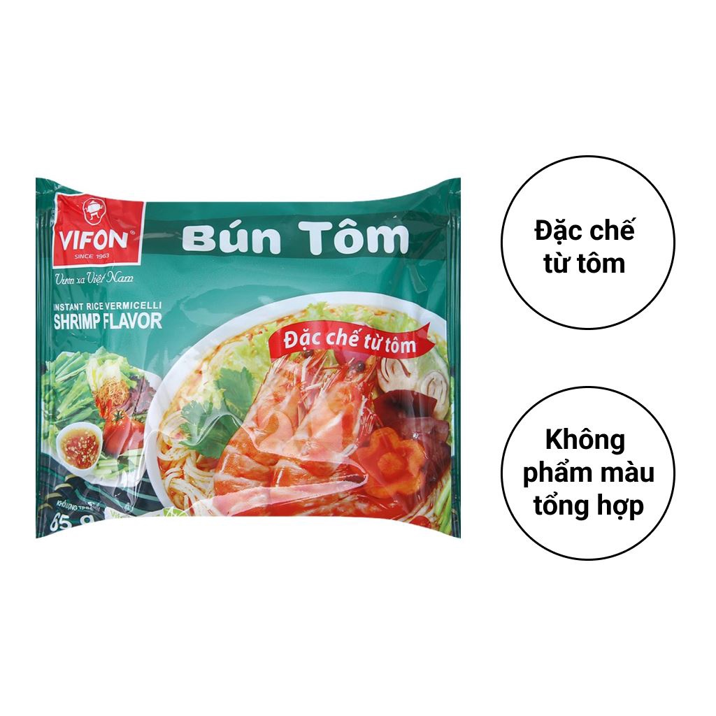 Thùng 30 gói bún tôm Vifon 65g