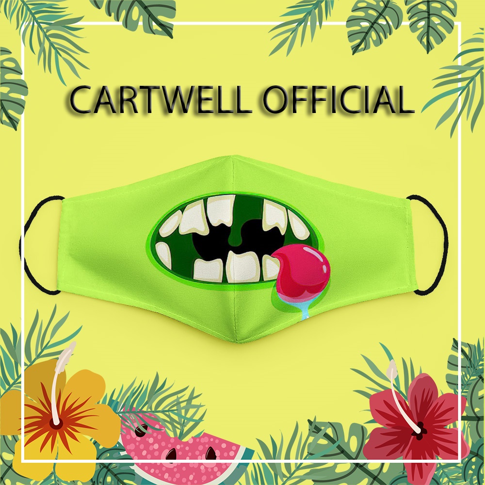 Khẩu trang hoạt hình thú cưng dễ thương cho bé vui nhộn đáng yêu Hình Vẽ DRAWN CARTWELL dễ thở ngăn bụi mịn thoáng khí c