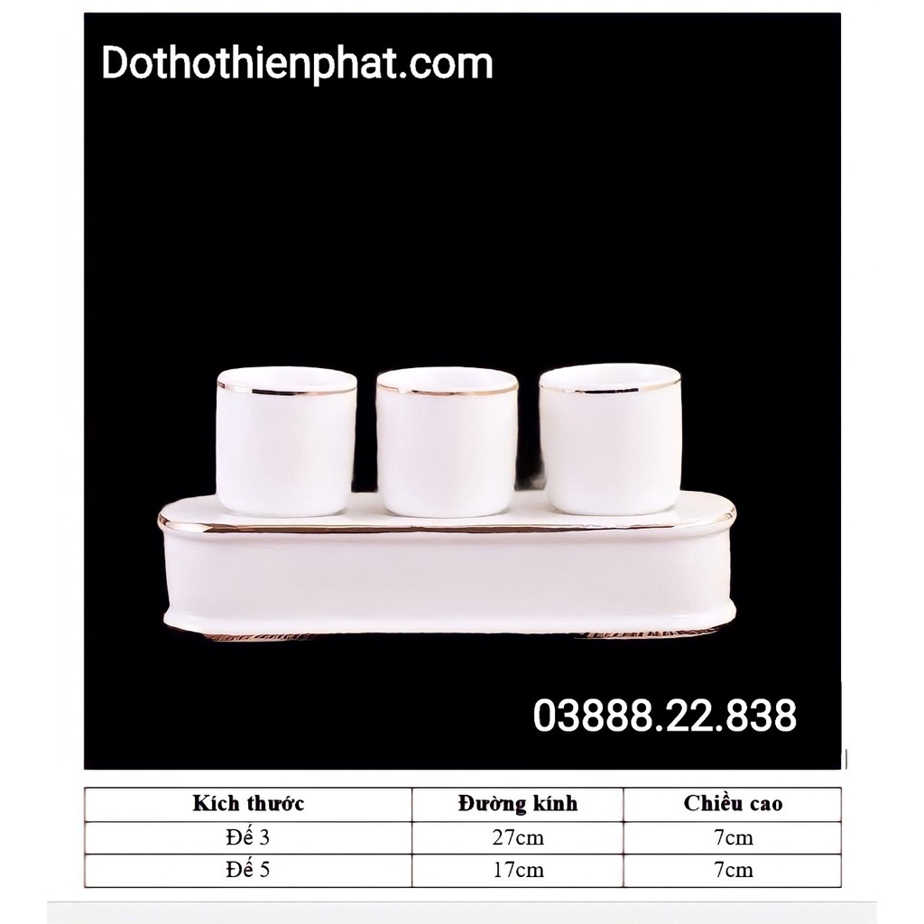 Bộ chum ly nước sứ trắng – Nhiều kích thước