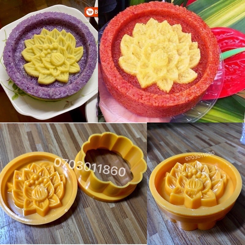 Khuôn xôi hoa mai,trái tim chữ Hỷ, Hoa sen,Phúc lộc thọ tài vuông, hoa hồng vuông - nhấn xôi, trung thu, nén cơm