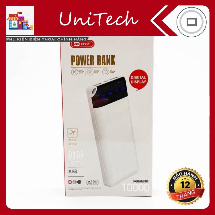 Sạc Dự Phòng BYZ B108 8000mah [Chính Hãng Bảo Hành 1 Tháng]