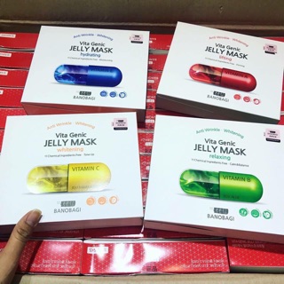 Hộp 10 miếng - MẶT NẠ VIÊN THUỐC BANOBAGI Anti Wrinkle Whitening Vita Genic Jelly Mask
