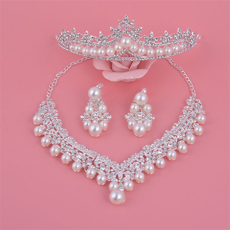 Elegant crystal diamond crown wedding Jewelry