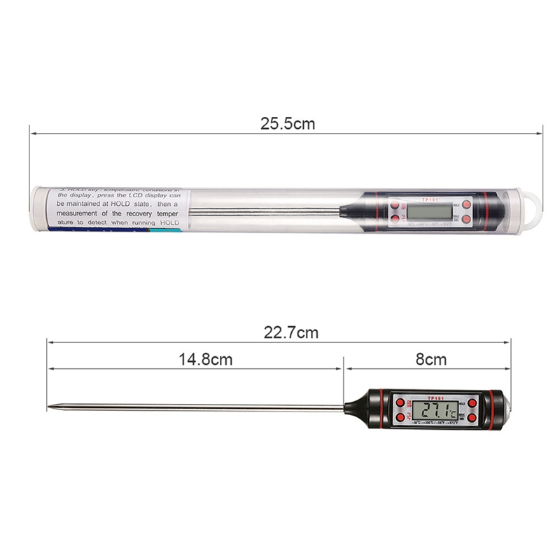 Nhiệt Kế Đo Nhiệt Độ Thức Ăn Bằng Thép Không Gỉ