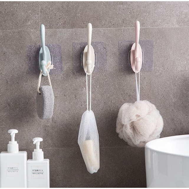 Móc treo đồ dán tường 2 chấu cong tiện dụng (SP005349)