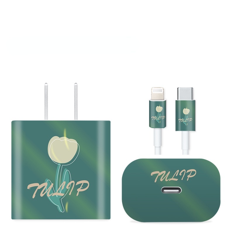 Miếng Dán Trang Trí Dễ Thương Cho Sạc iPhone 5w 18w 20w