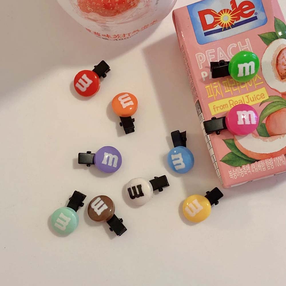 Set 5 / 10 Kẹp Tóc Hình Chữ M Đơn Giản Nhiều Màu Sắc Cho Nữ