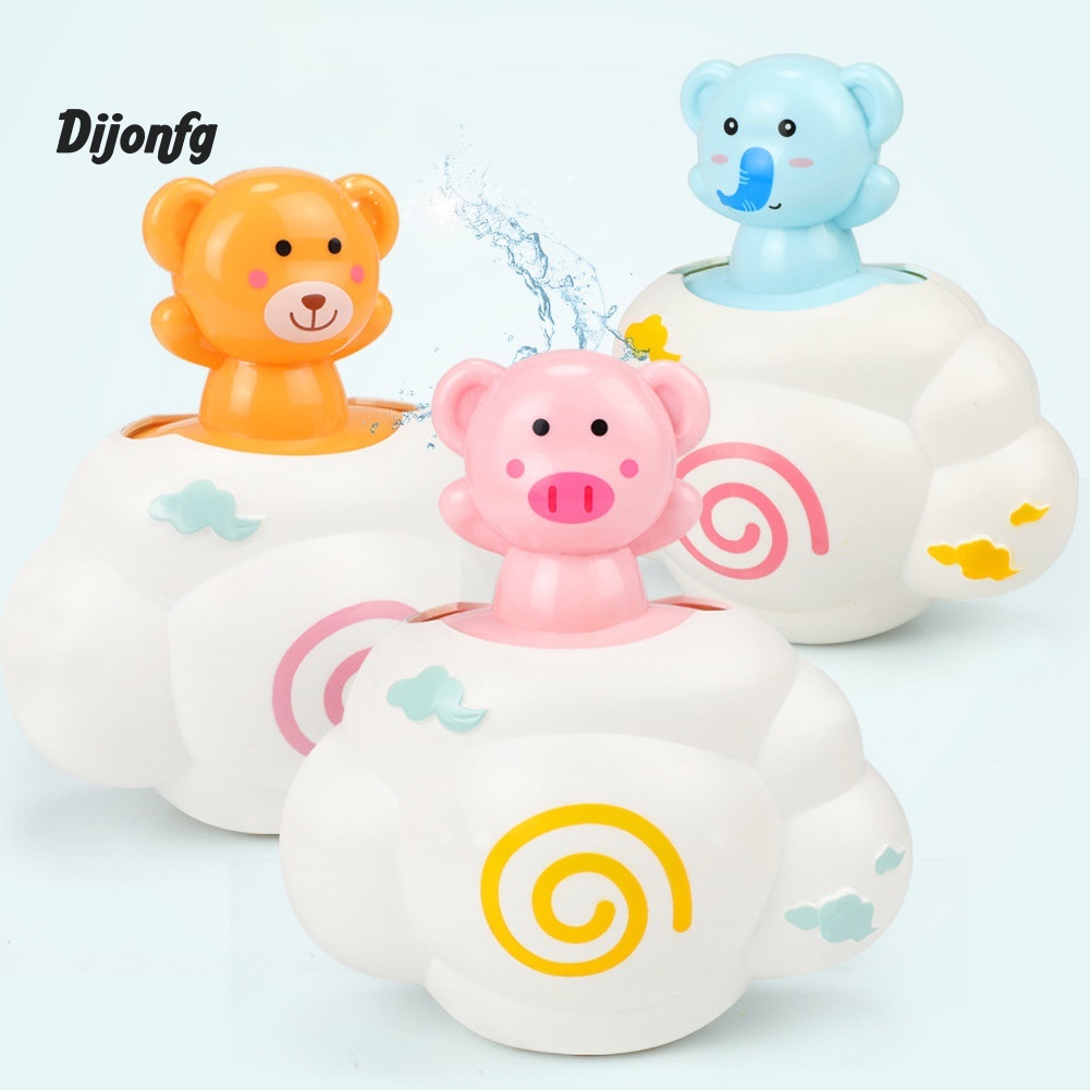 Di Baby Cartoon Pig Bear Elephant Water Spray Sprinkle Cloud Bathing Play Toy Gift