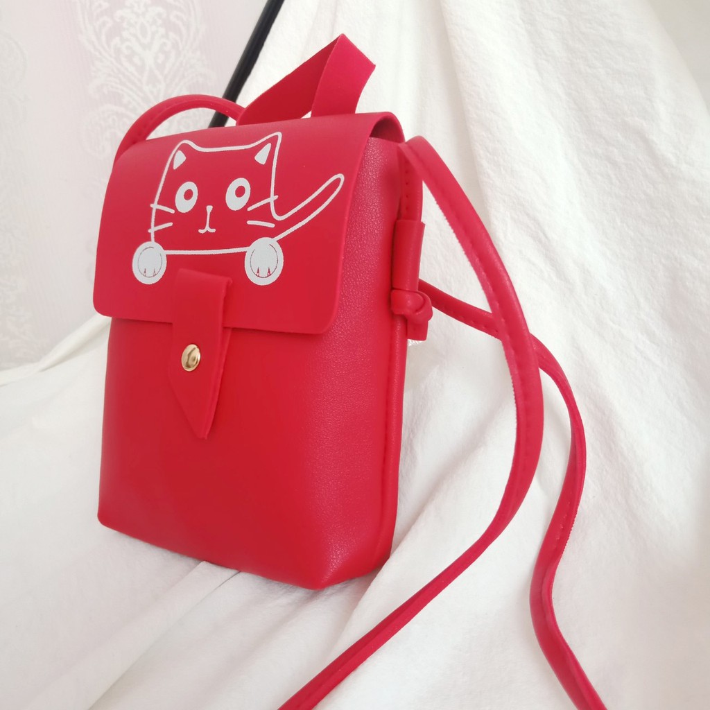 ẢNH THẬT - Túi đeo chéo mini nhỏ gọn túi đeo đựng điện thoại chất da dày đứng form