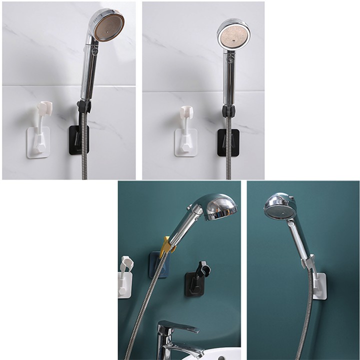 HCM - Dụng cụ treo vòi sen vòi xịt toilet dán tường chắc chắn cổ xoay linh hoạt