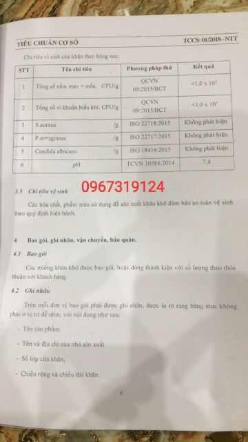 khăn vải khô đa năng 250g HÀNG CÔNG TY