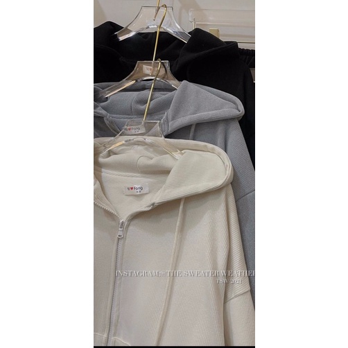 [Ảnh thật/Video]Áo khoác nỉ gân tăm loại 1 thiết kế hai lớp dày dặn Áo hoodie mũ to form rộng hàng Quảng châu