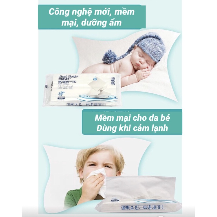 [Siêu rẻ] Khăn giấy khô đa năng siêu mềm cho trẻ sơ sinh