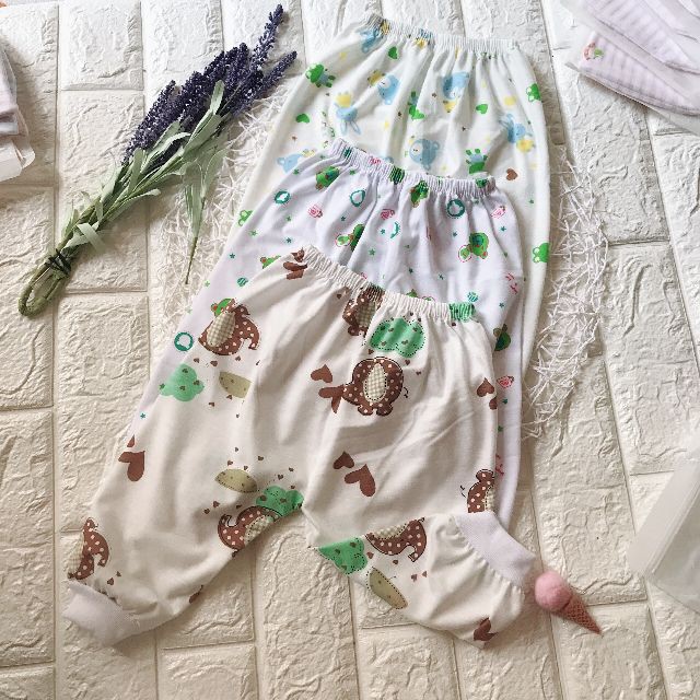 SET 10 quần dài cotton đáp đũng cho bé