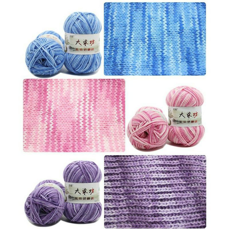 Len Milk Loang Cotton pha màu 50g