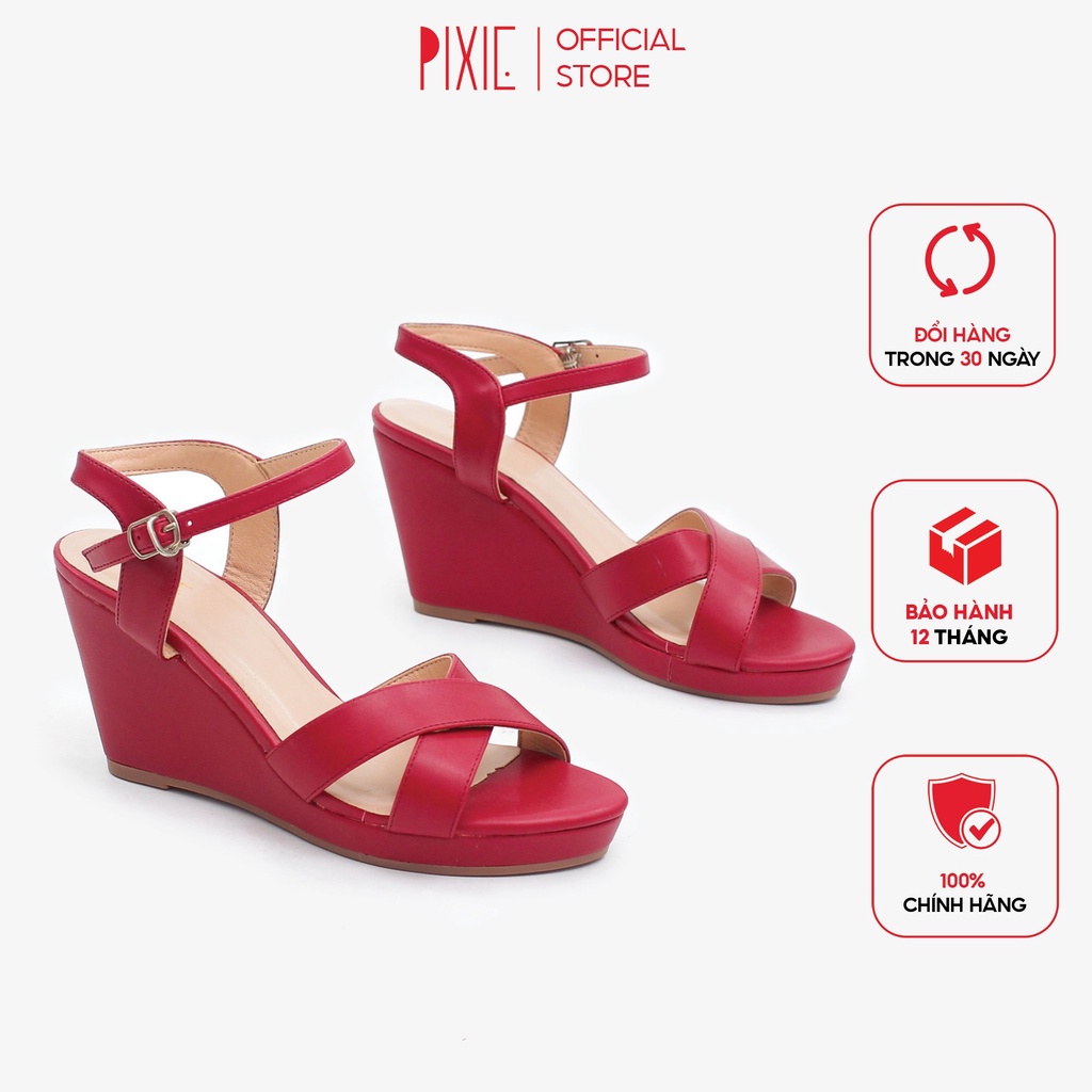 [Mã WABRPX55 giảm 12% đơn 99K] [Form Nhỏ] Giày Sandal Đế Xuồng Quai Chéo 7cm Pixie P207