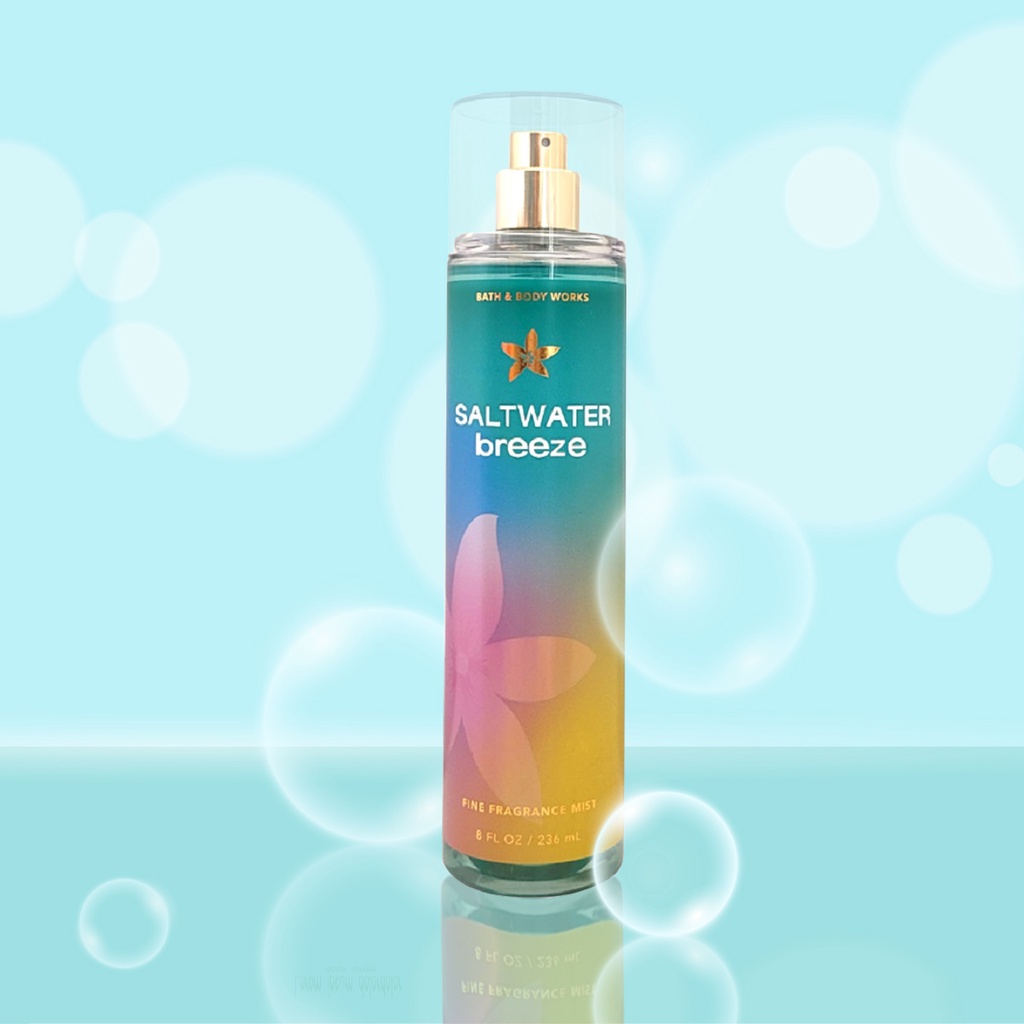 Xịt Thơm Toàn Thân Body Mist Bath And Body Works Saltwater breeze Nhẹ Nhàng Thanh Mát Chai 236ml