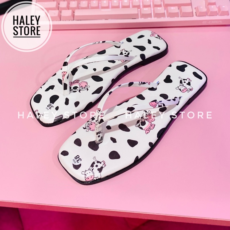 Dép kẹp dây bò sữa hot trend mùa hè 2021 HALEY STORE