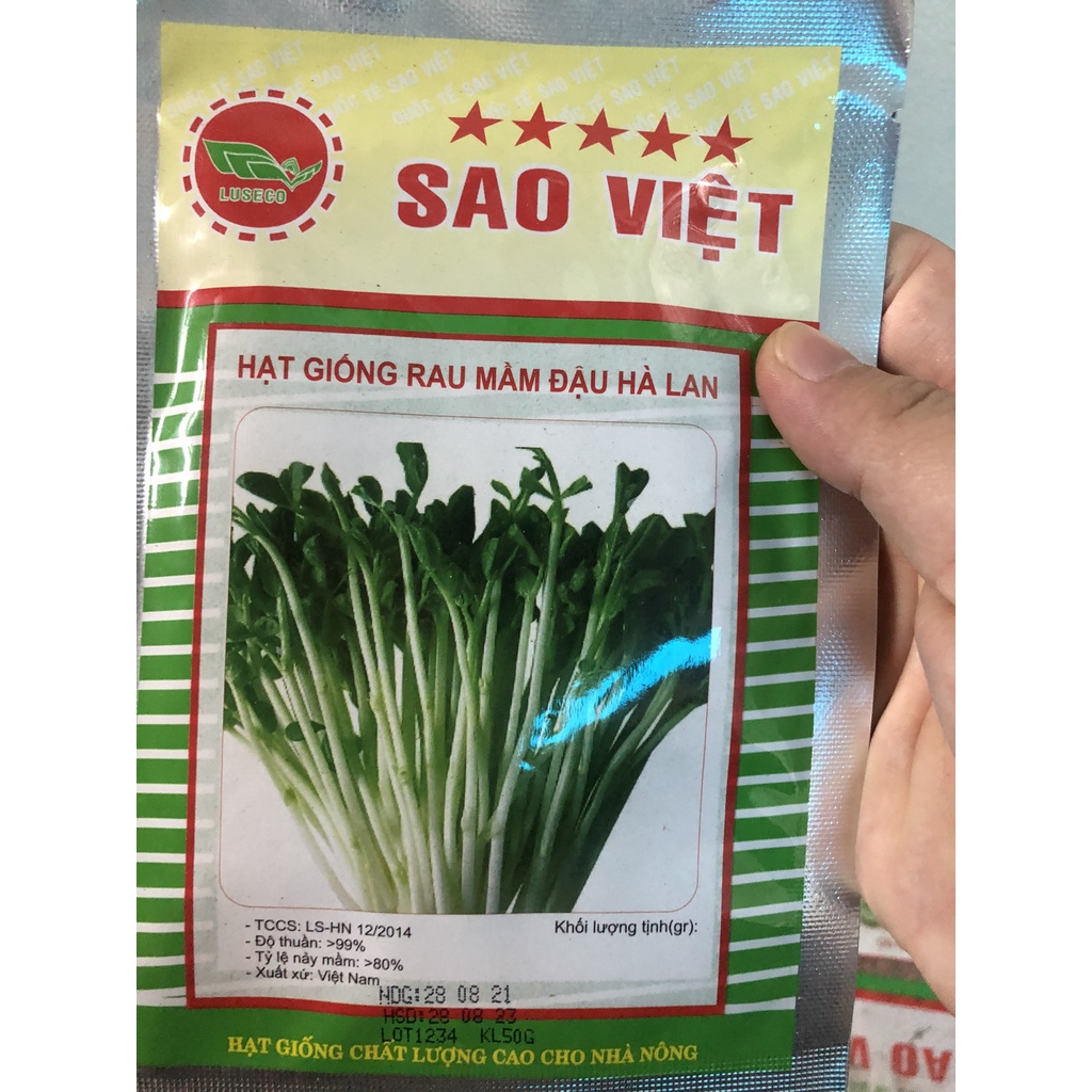 Tổng hợp các loại Hạt giống Rau mầm rau muống, cải, đậu hà lan, súp lơ,...dễ trồng tại nhà