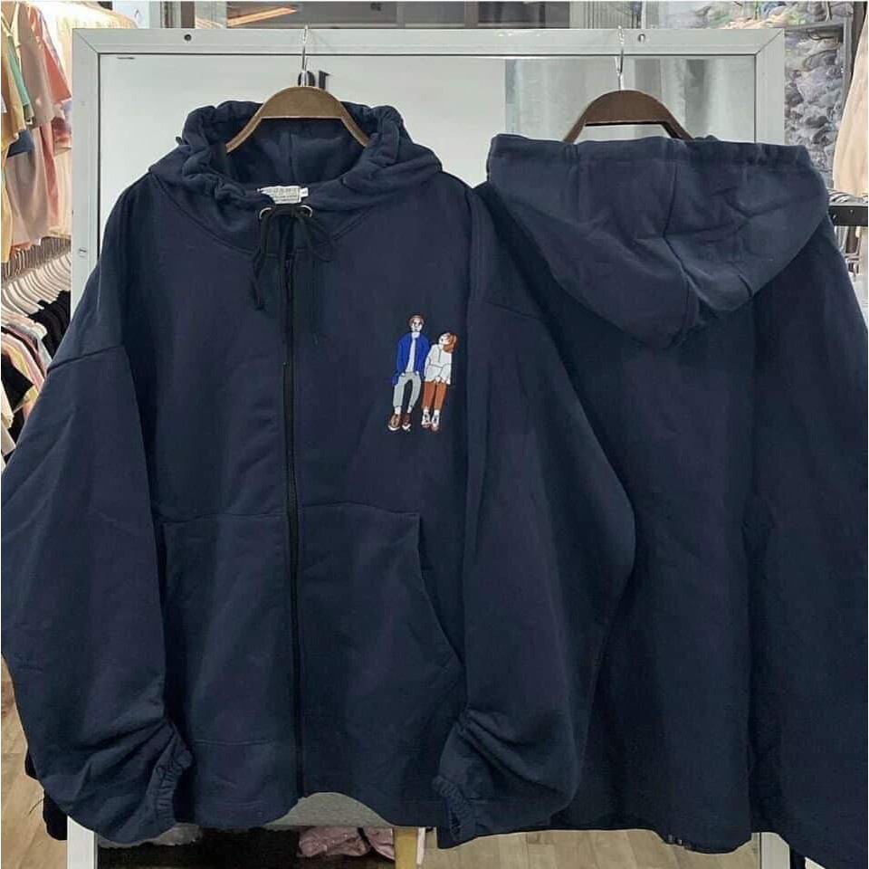 Áo Khoác Nỉ In Hình 2 Người Siêu Xinh Hot Trend Mã 496 UNI STORE