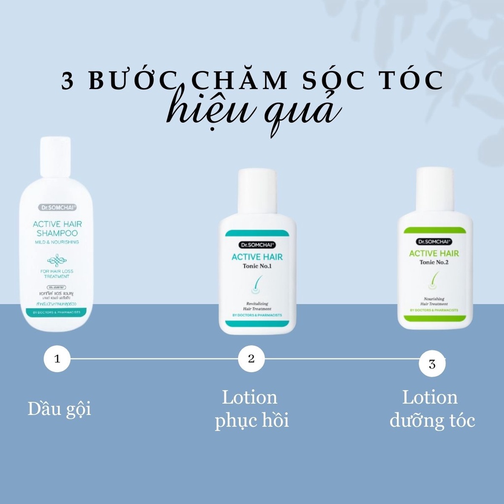 Lotion phục hồi tóc DR. SOMCHAI ACTIVE HAIR TONIC NO.1 tăng cường chân tóc tẩy tế bào